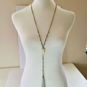 Tassel Chain 24” Necklace in Gold and Silver